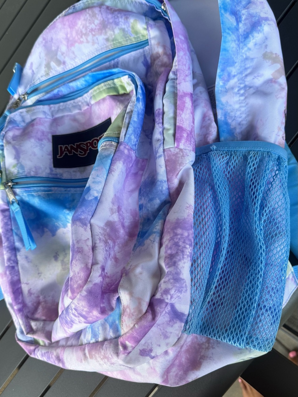 Jansport Pastel Tie-Dye Backpack in Blue, Pink, Purple - Picture 4 of 8